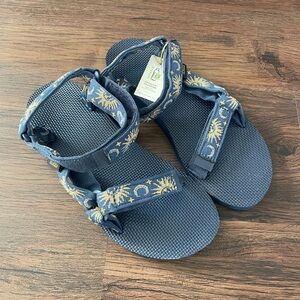 NEW Teva S/N Women's 8 Strappy Sandals Sun & Moon Celestial Blue Beach